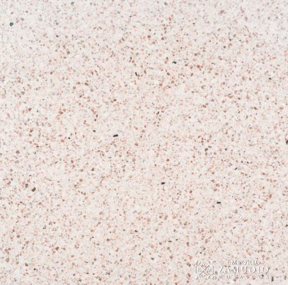 Mosaicos Pulidos Blanco con Rosa