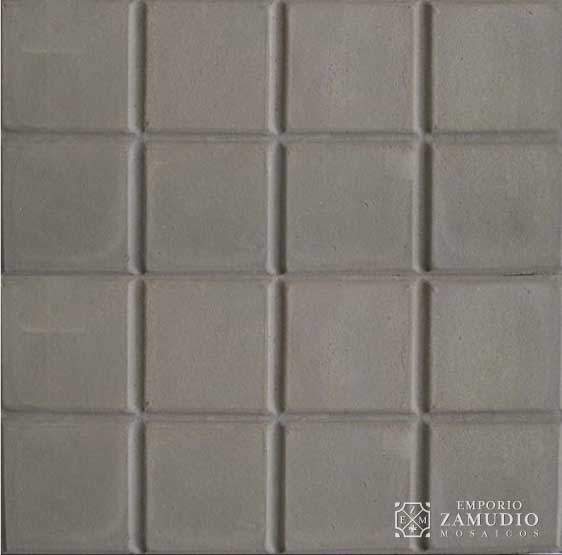 Baldoson Rustico Recto 16 Panes Gris