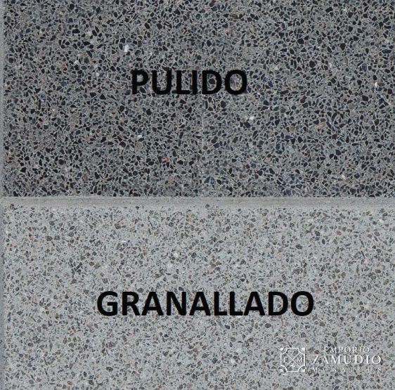 Mosaicos Pulidos Mosaicos granallado gris plomo