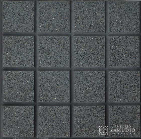 Baldoson Granitico Recto 16 Panes Negro